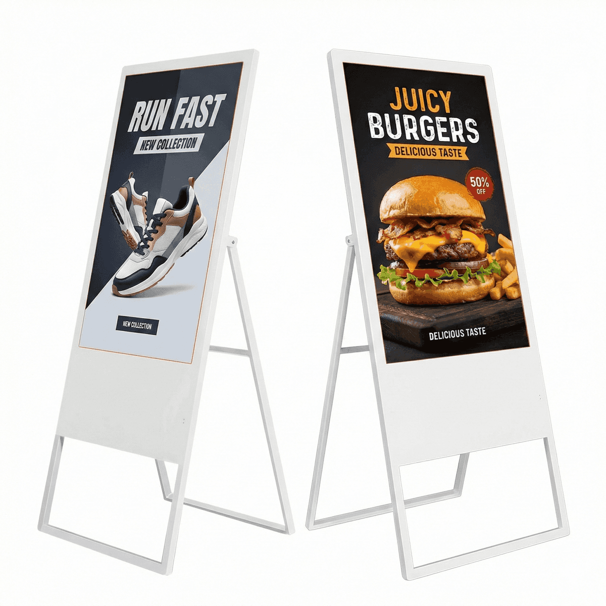 32" Inches A-Frame HD Standee 16:9 Floor Standing Digital Signage Display