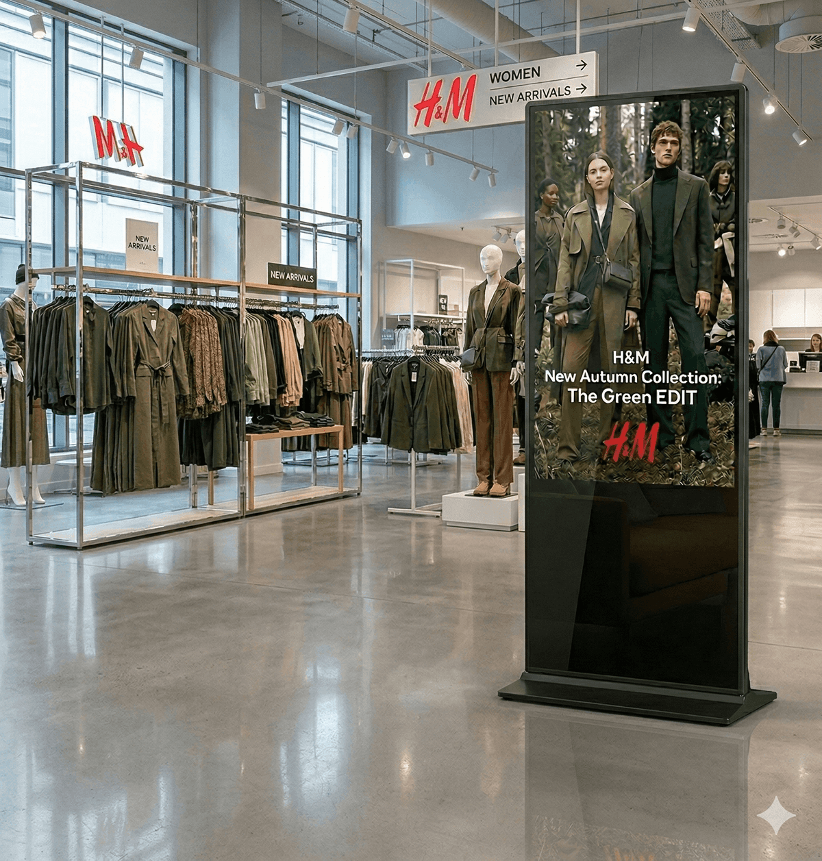 55" Inches T-Frame HD Standee 9:16 Floor Standing Digital Signage Display - image 2