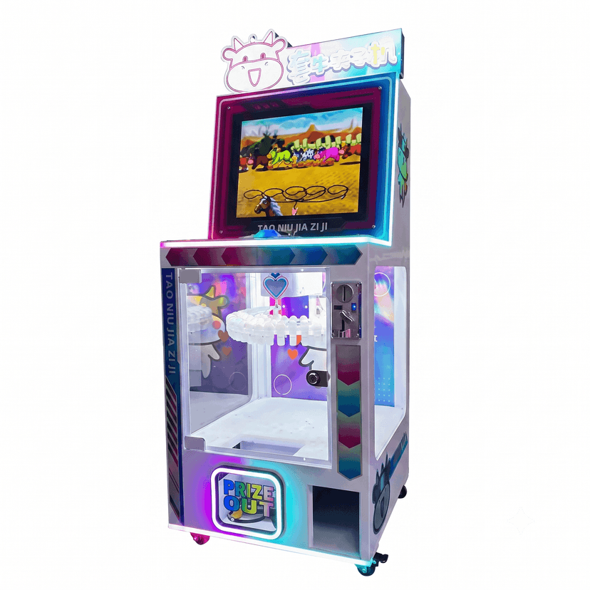 Cow Catching & Claw Machine 2-in-1 Arcade