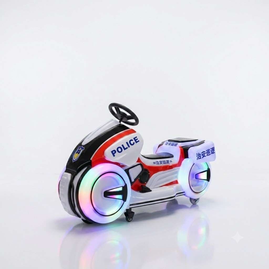 Kids Battery Operated Police Bike  - 0