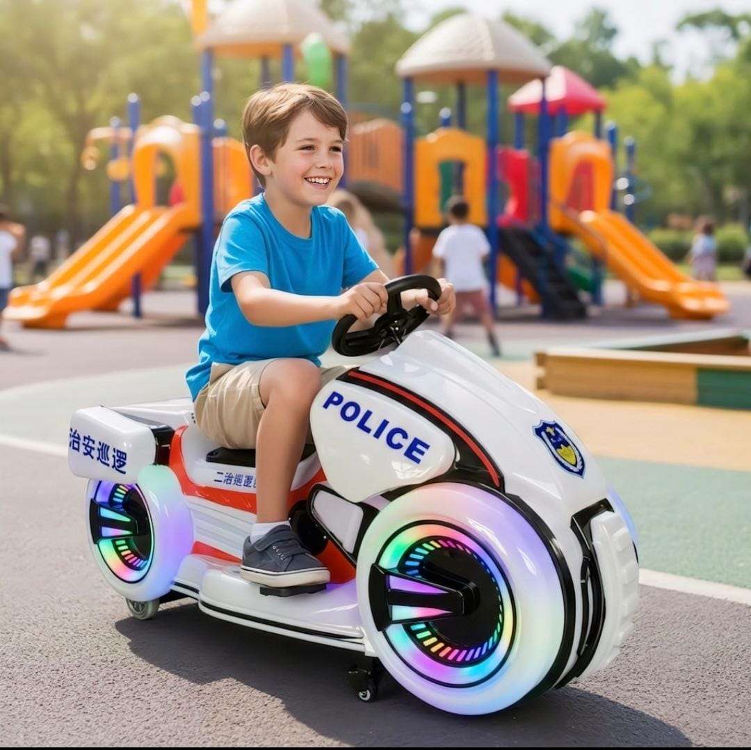 Kids Battery Operated Police Bike  - 2