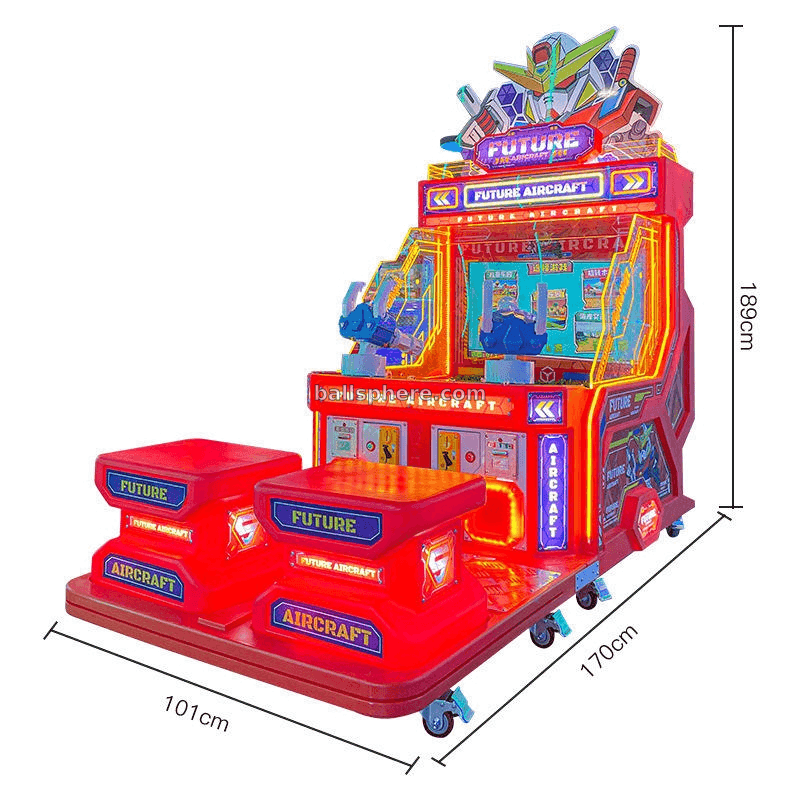 Water Shooting 2-player Arcade Game Machine with Motion Sensing Metal & Plastic - 1