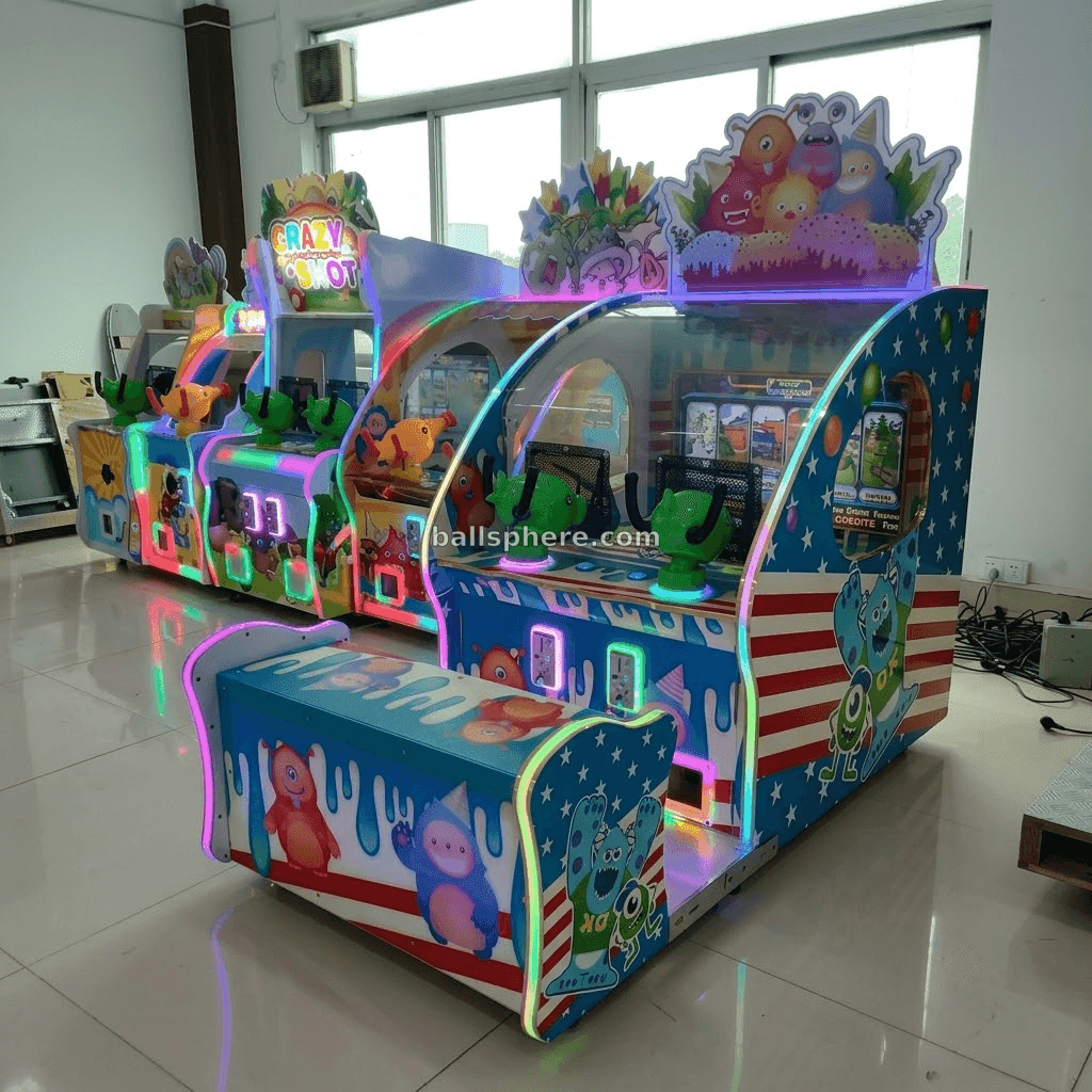 Crazy Ball Shooting Arcade Game – 2 Player Water Shooting Machine - 2