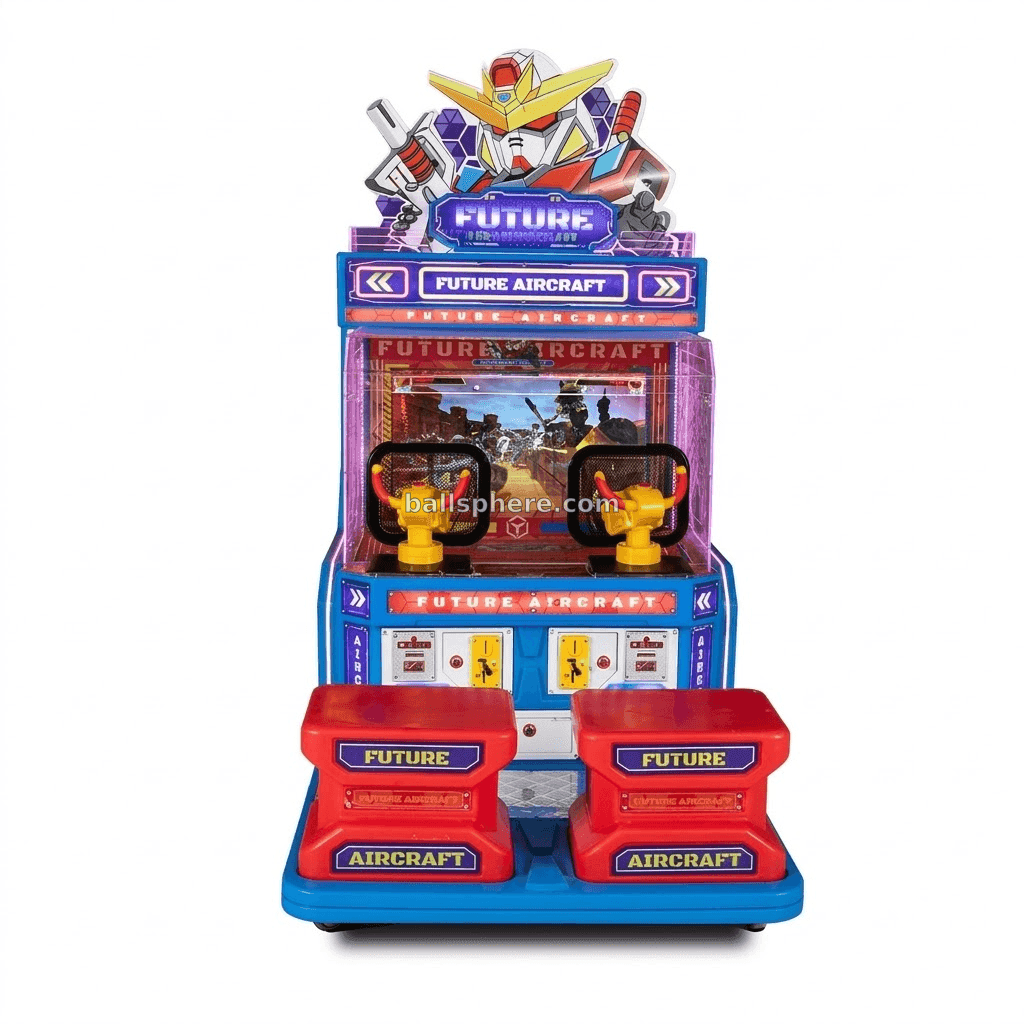 Aircraft Ball Water Shooting Arcade Game Kids 2 Players Shoot Water Game Machine - 0