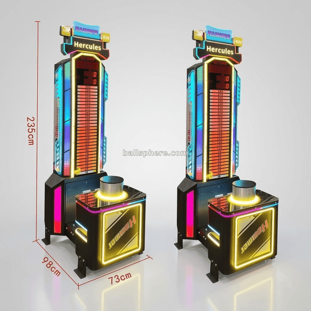 Arcade Hammer Game Strength Test Coin Operated Sport Game  - 1
