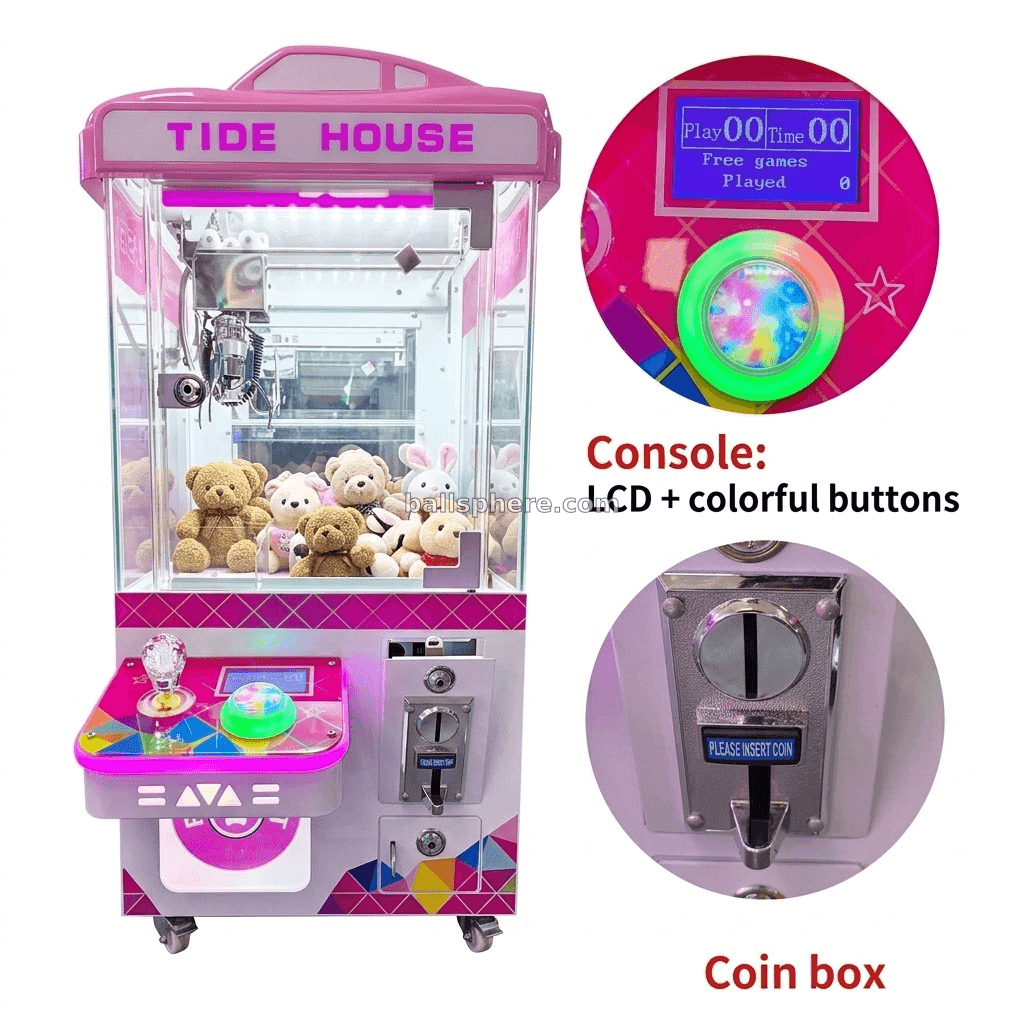 Mini Claw Machine Toy Gift Crane Claw  - 1