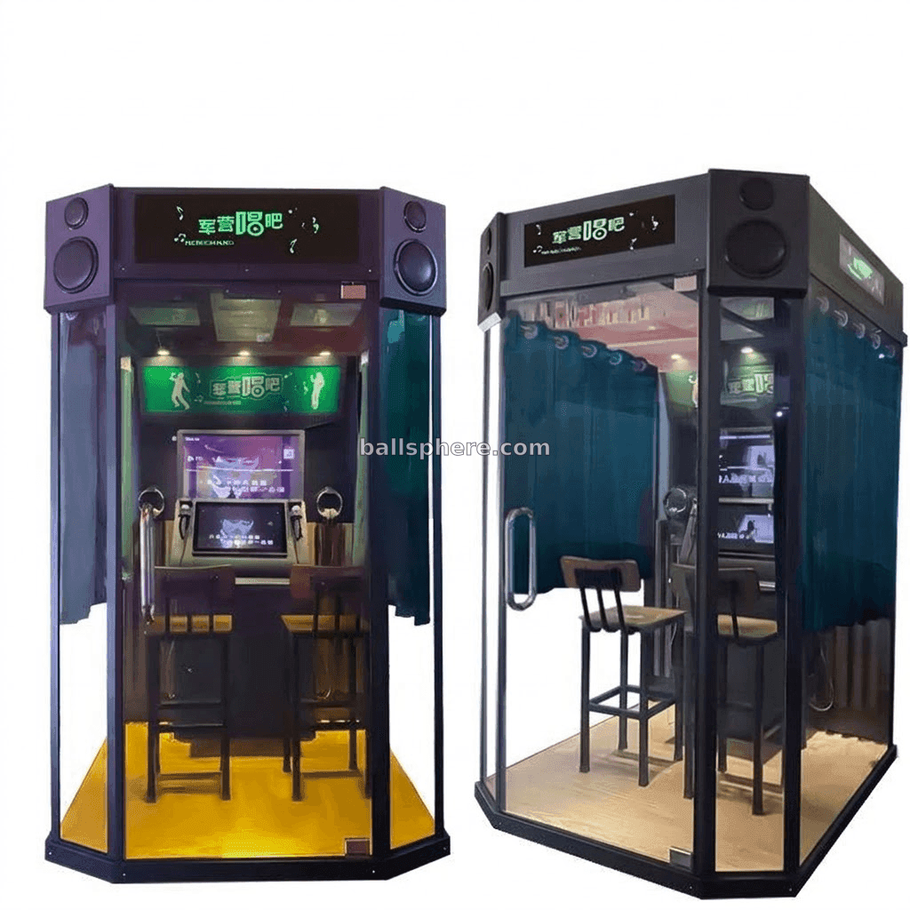 Mini Karaoke Booth Music Singing Room KTV Coin Machine - 2