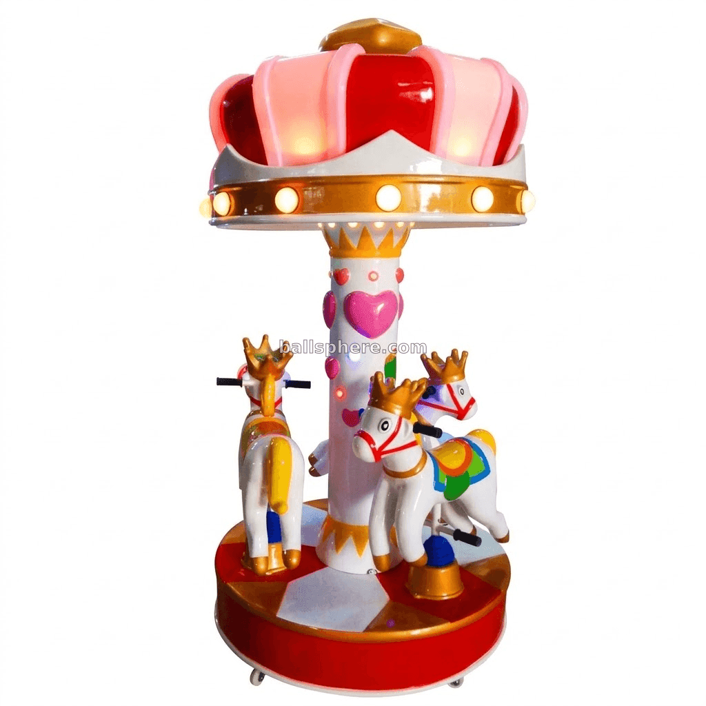Horse Merry Go Round Luxury Kiddie Rides Arcade Game Machine - 0