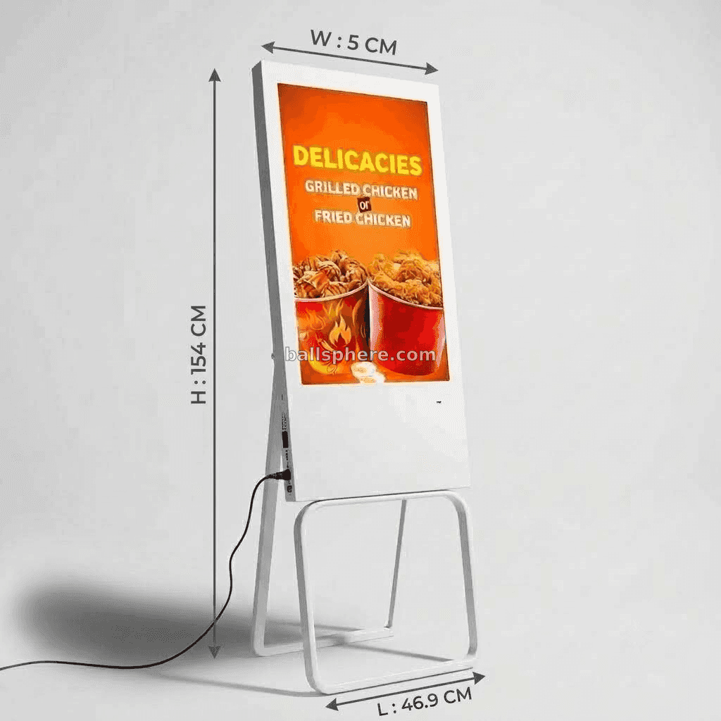 32" Inches A-Frame HD Standee 16:9 Floor Standing Digital Signage Display - 1