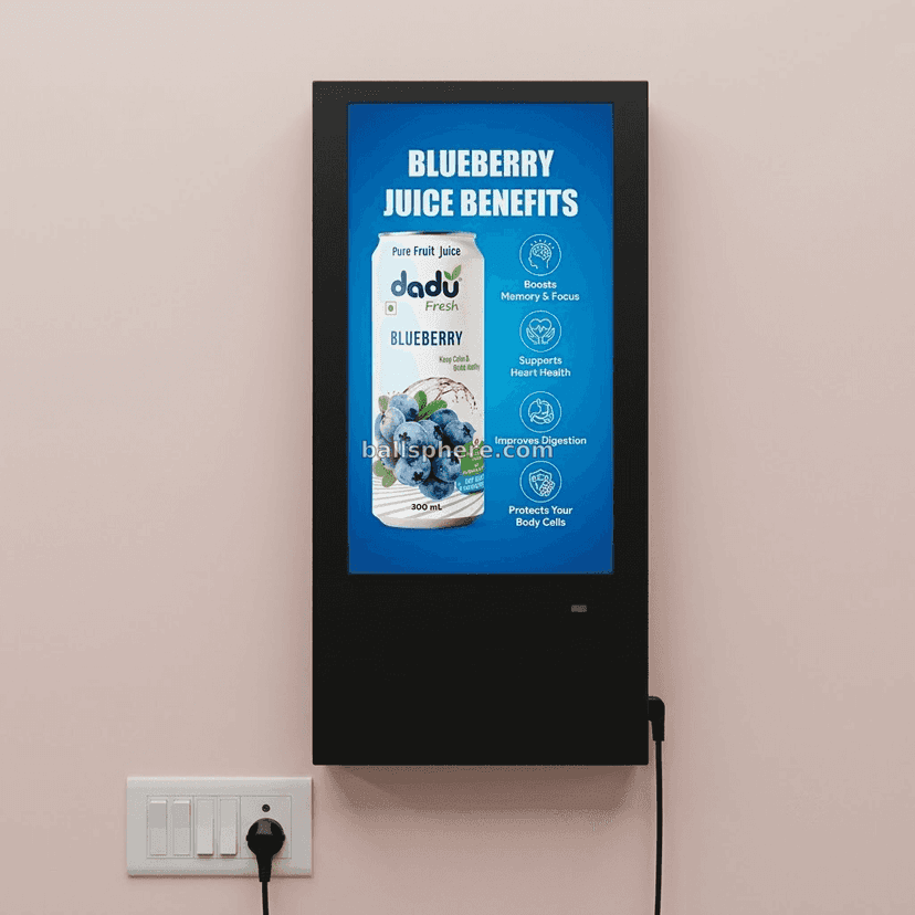 24 Inch Wall Mount Digital Signage Display Stand for Indoor Advertising, Retail Stores, Shops, Offices, Restaurants, Hotels, Showrooms