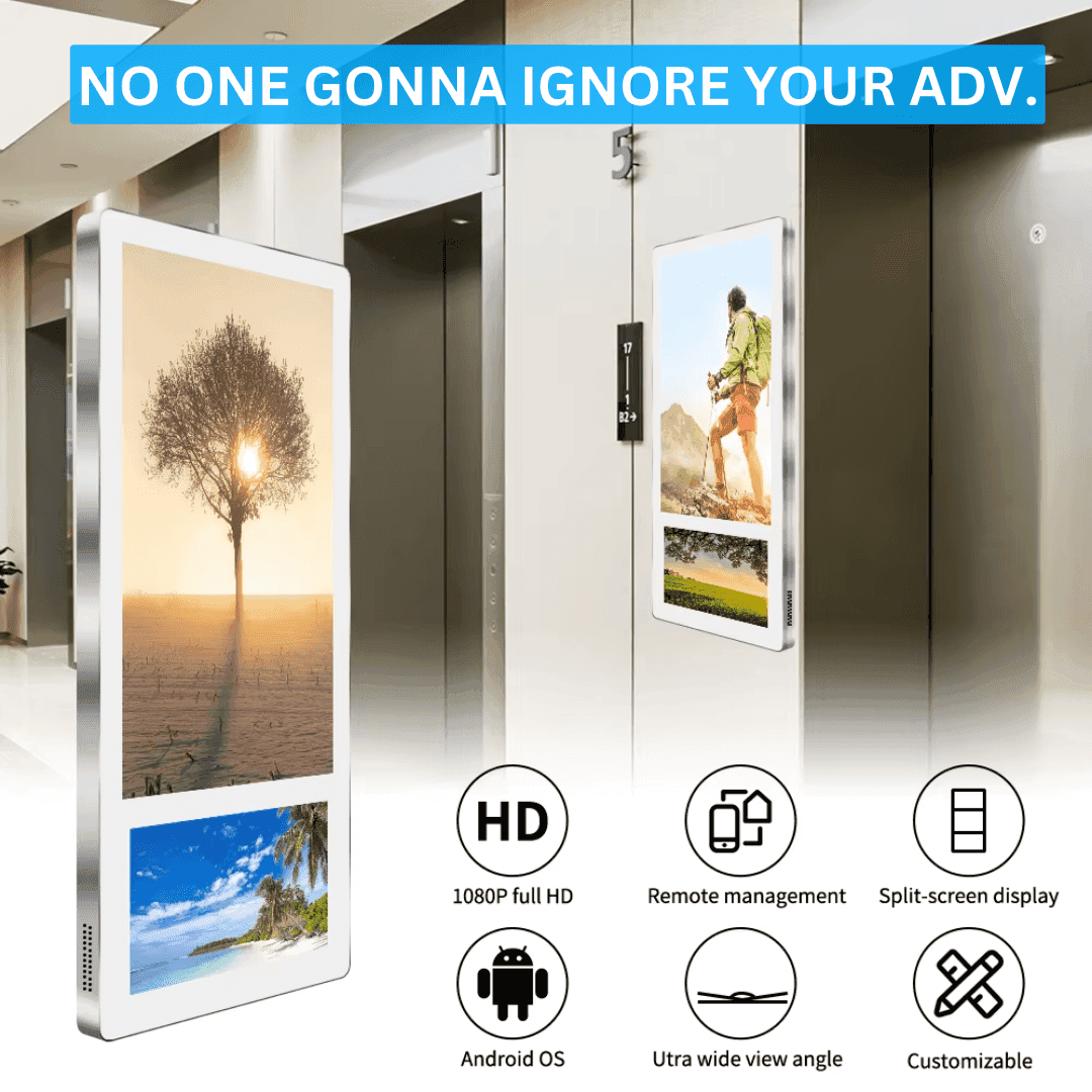 18.5 Inch Double Screen Elevator 4g Network Lift Screen Wifi Digital Signage Lcd Android Advertising Player - image 3